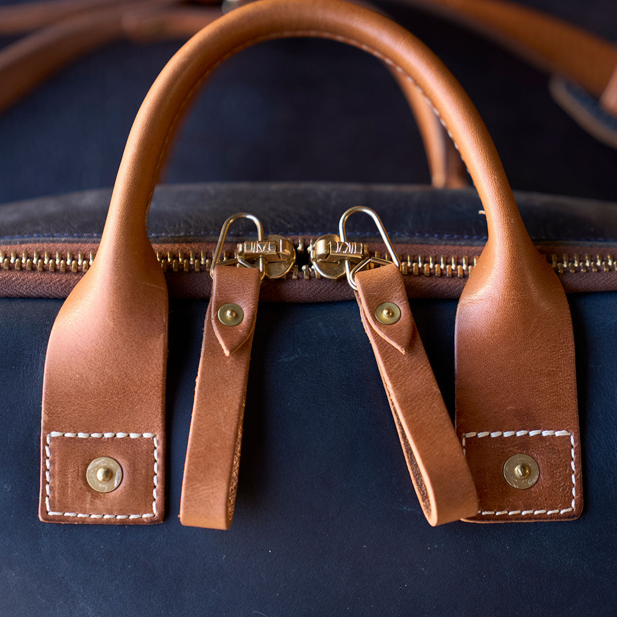 No.545 SD Briefcase | Horween® Indigo & Tan