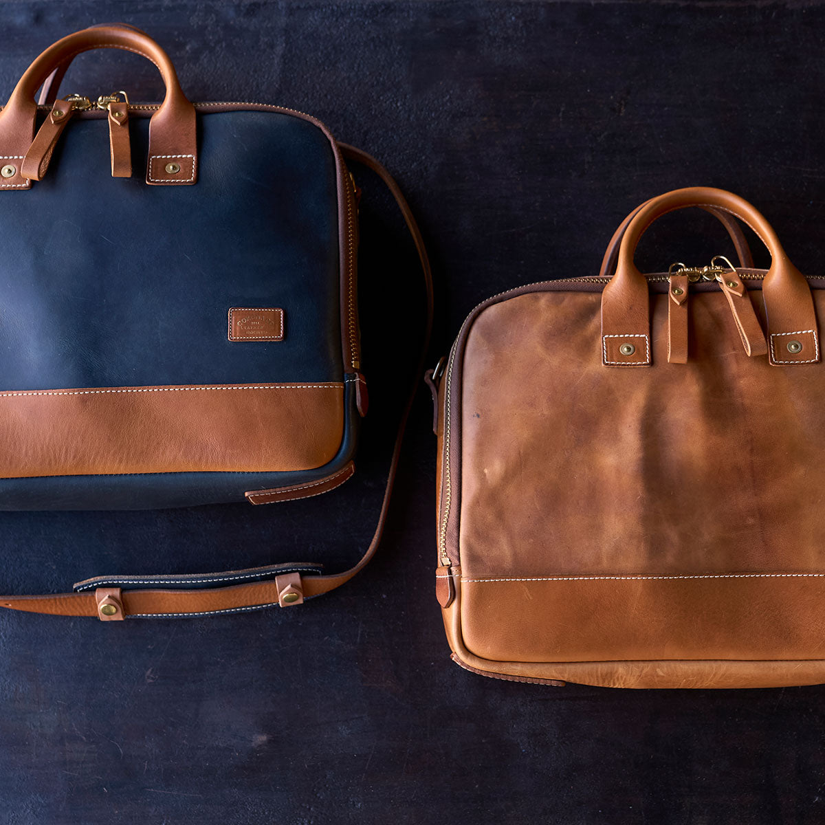 No.545 Natural SD Briefcase | Horween® Horsehide & Latigo