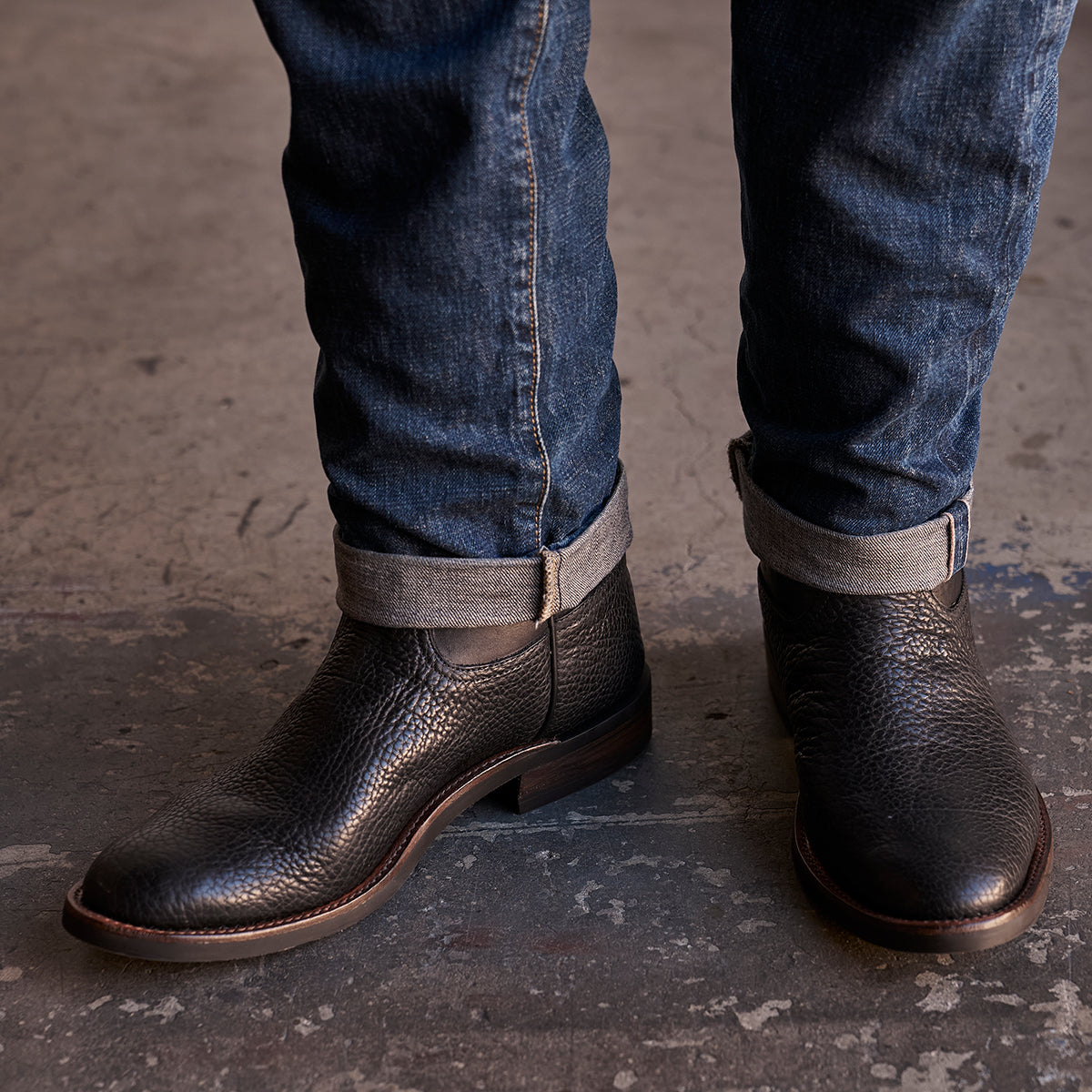 Roper Boot No.10 | Horween® Black Bison & Horsebutt