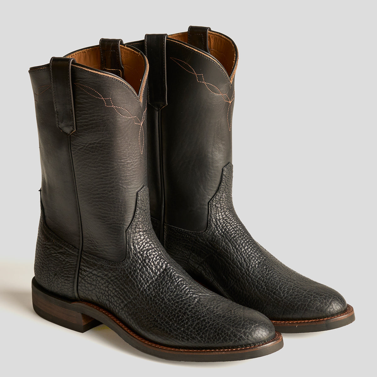 Roper Boot No.10 | Horween® Black Bison & Horsebutt