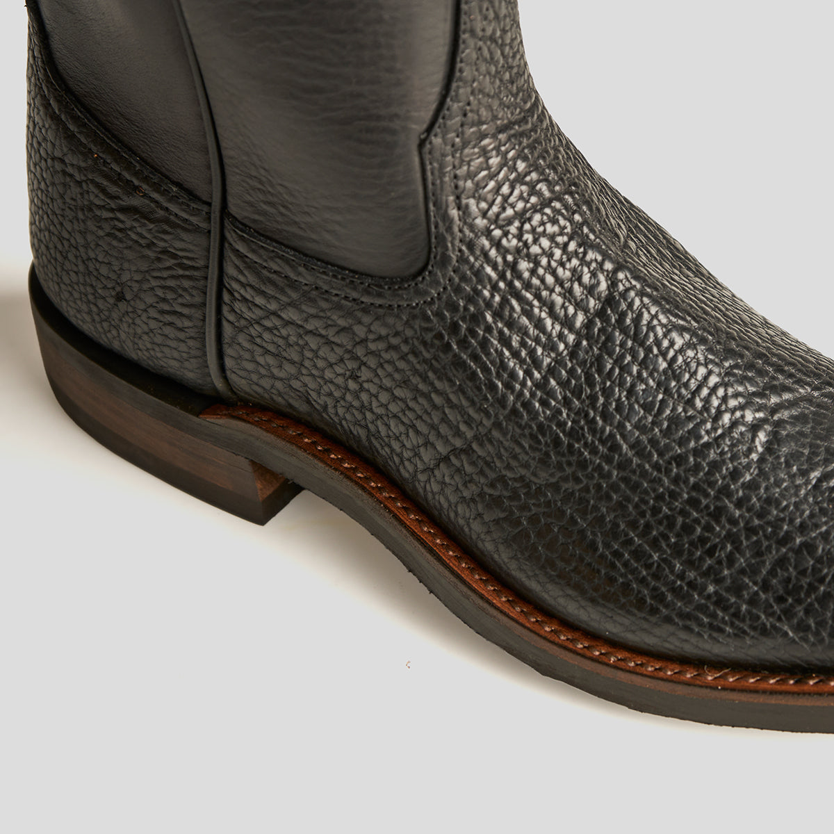 Roper Boot No.10 | Horween® Black Bison & Horsebutt