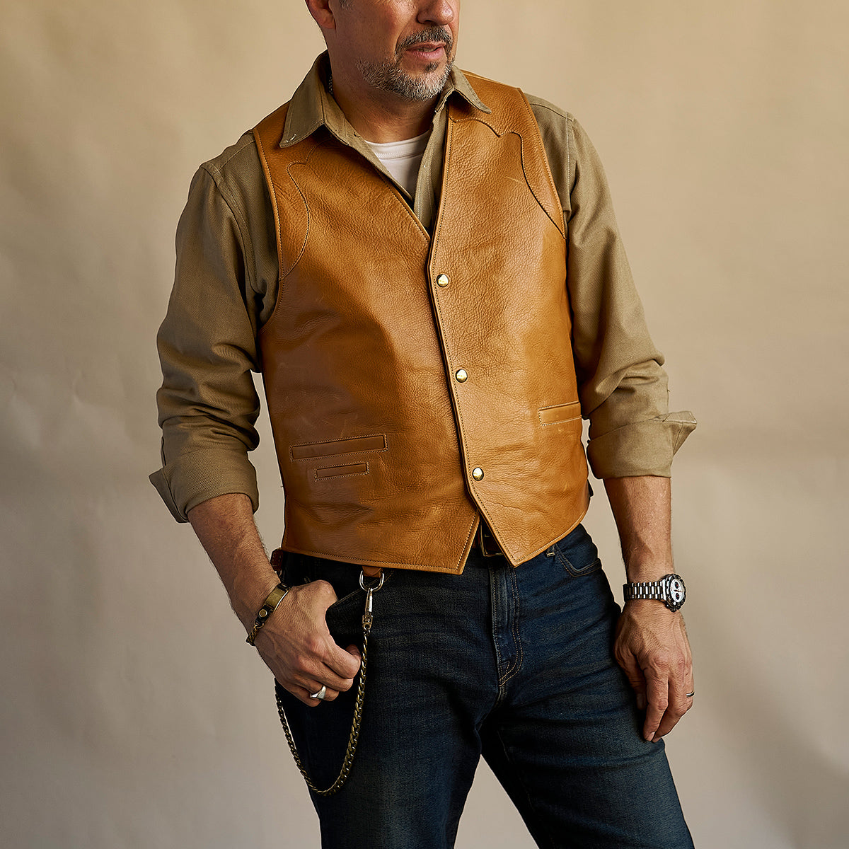 No.169 Garrison Vest | LE Saddle Tan x20