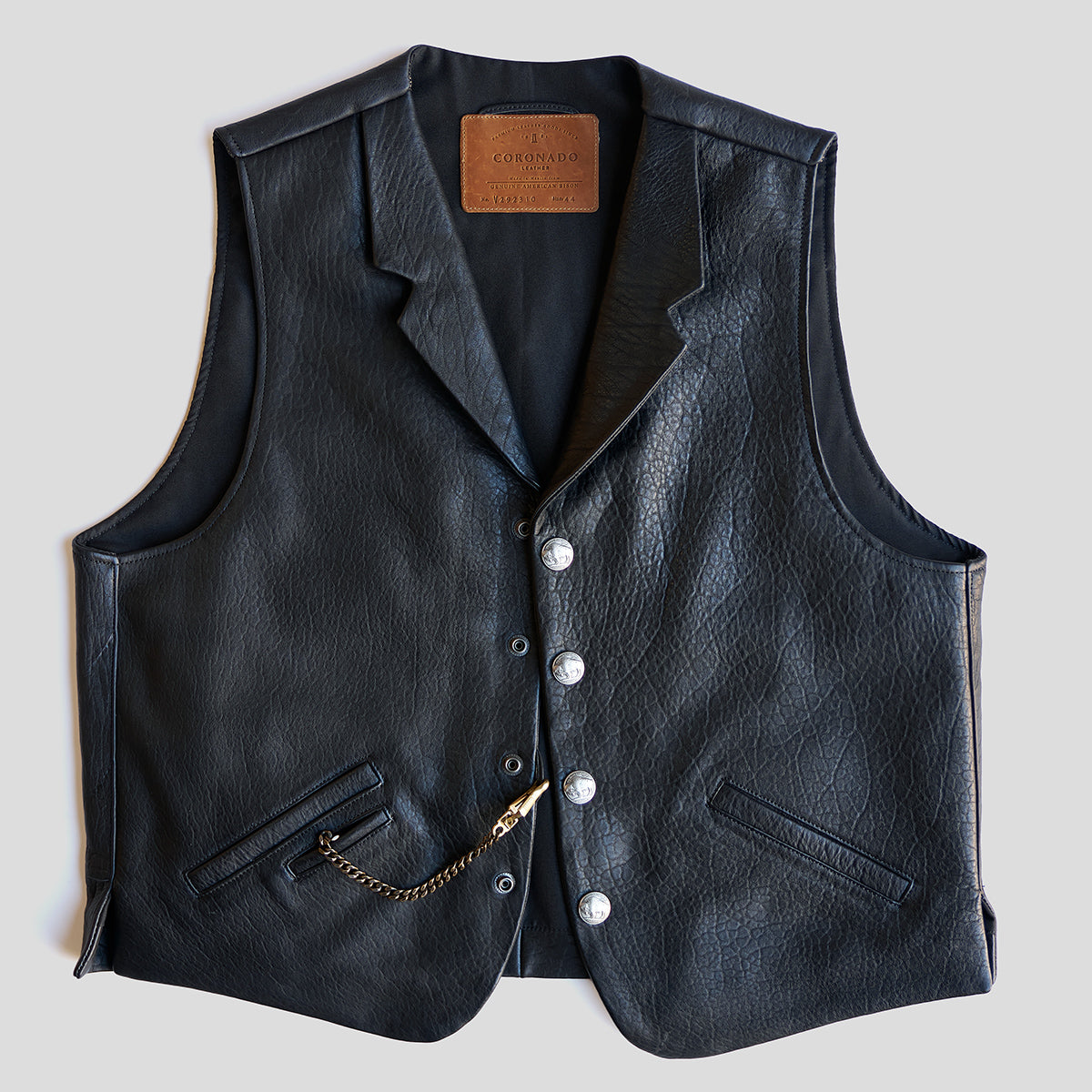 The No.29 Lapel Vest | Bison Black