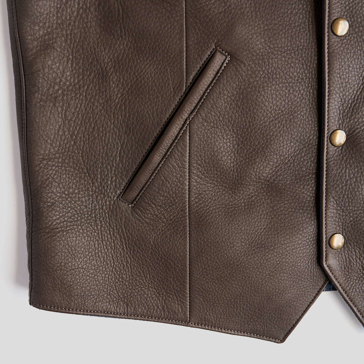 No.485 Sienna Vest | Italian Deerskin Brown