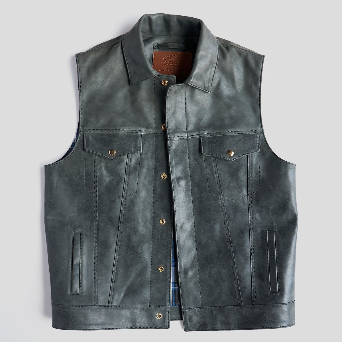 The Vintage Bison Rider Vest No.490 | Charcoal