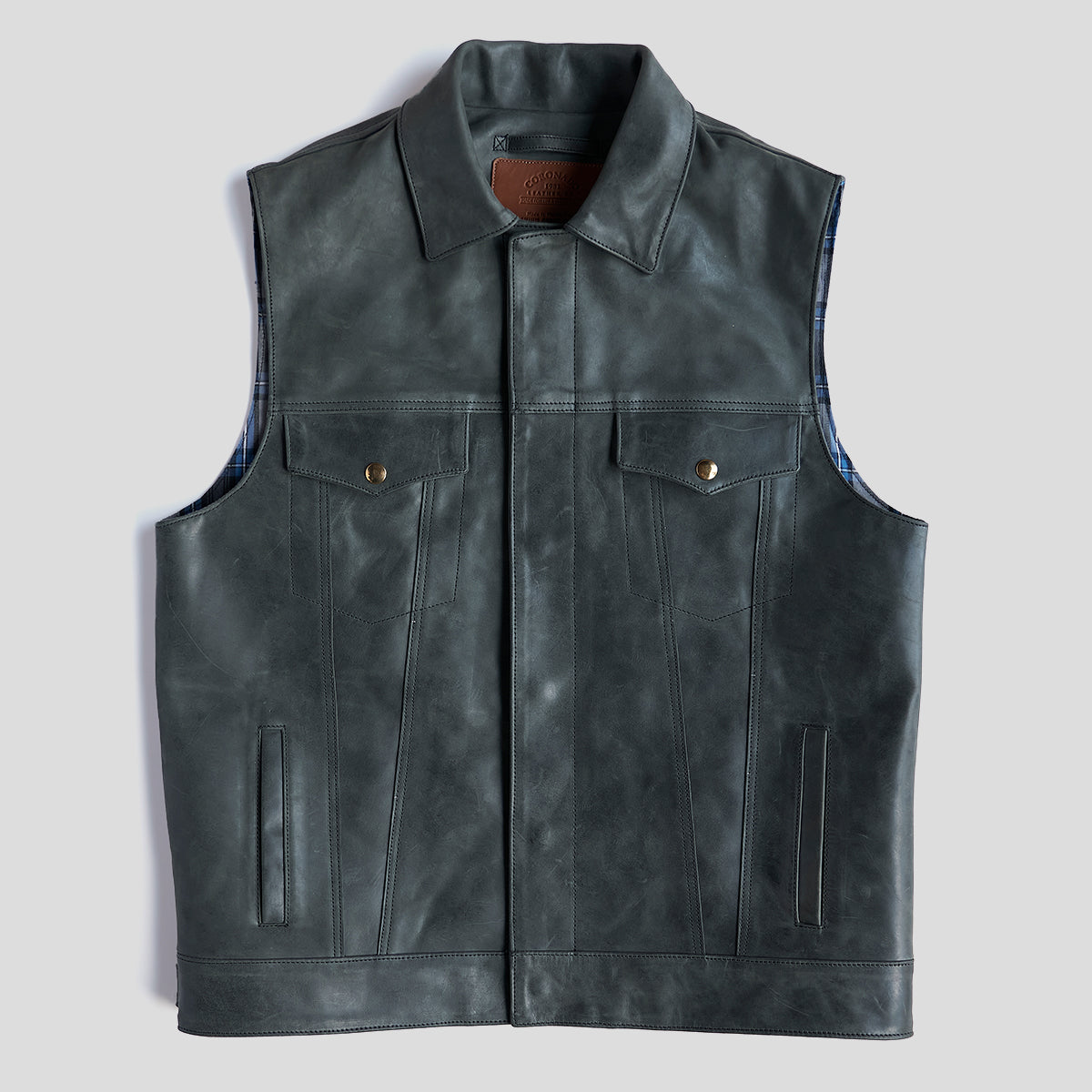 The Vintage Bison Rider Vest No.490 | Charcoal