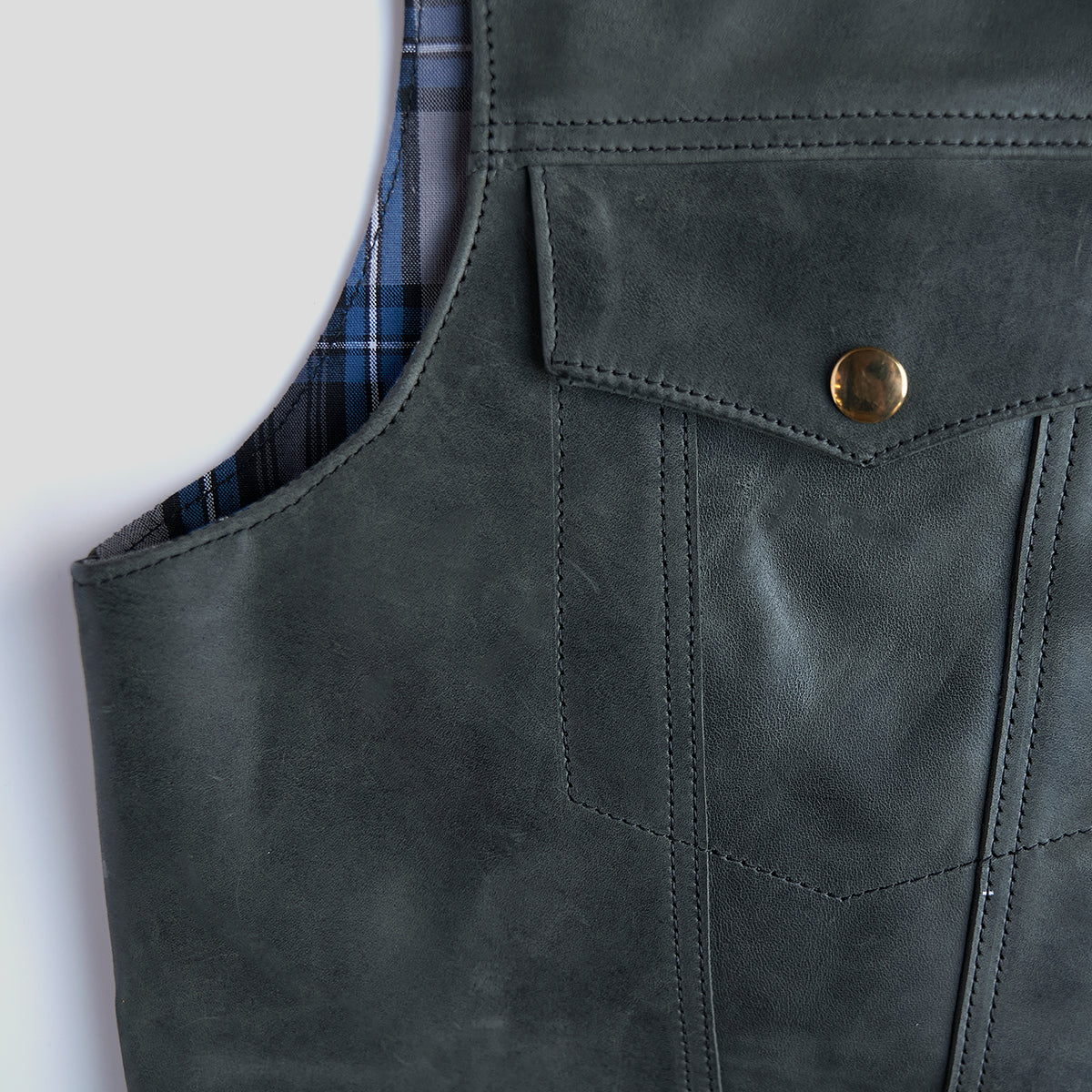 The Vintage Bison Rider Vest No.490 | Charcoal