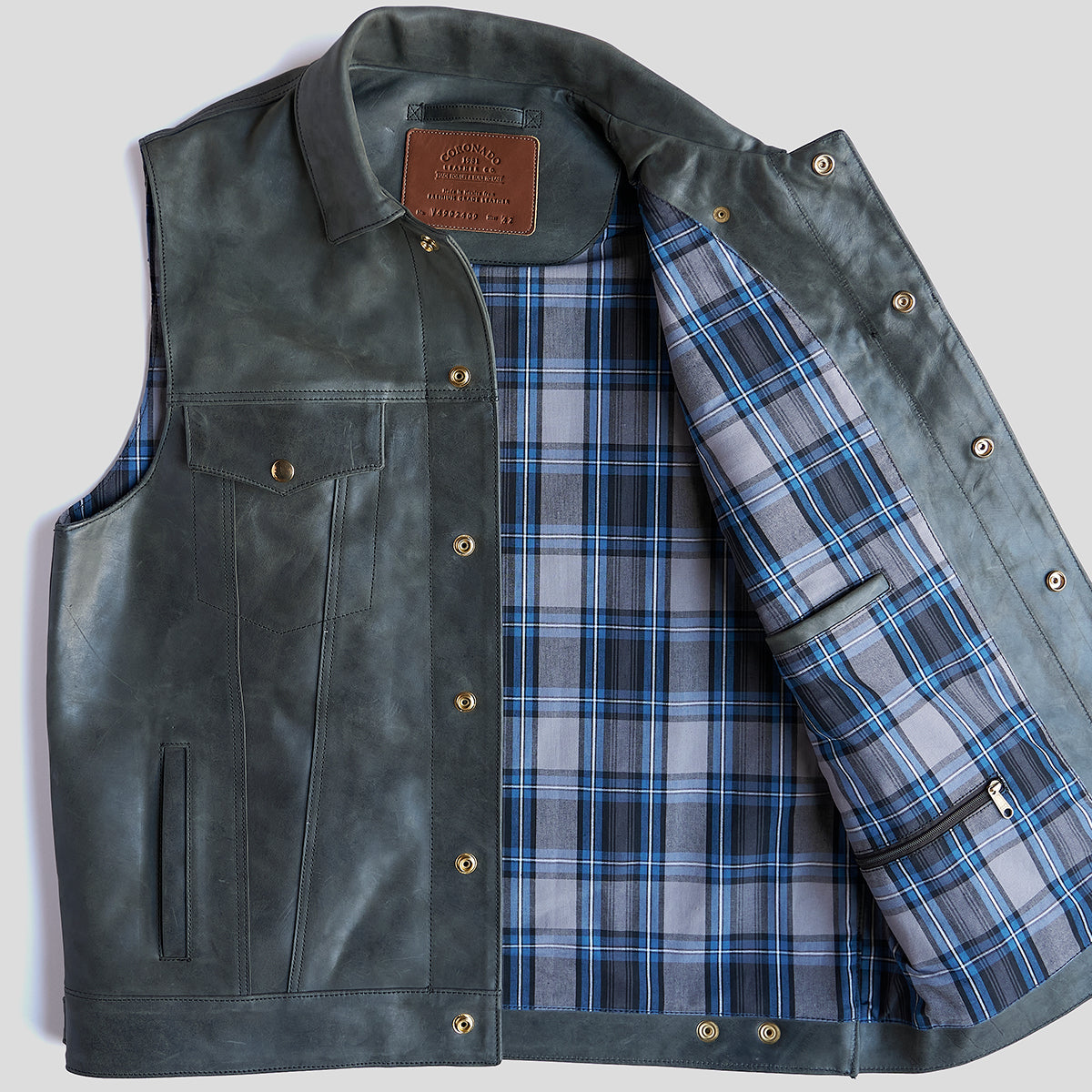The Vintage Bison Rider Vest No.490 | Charcoal