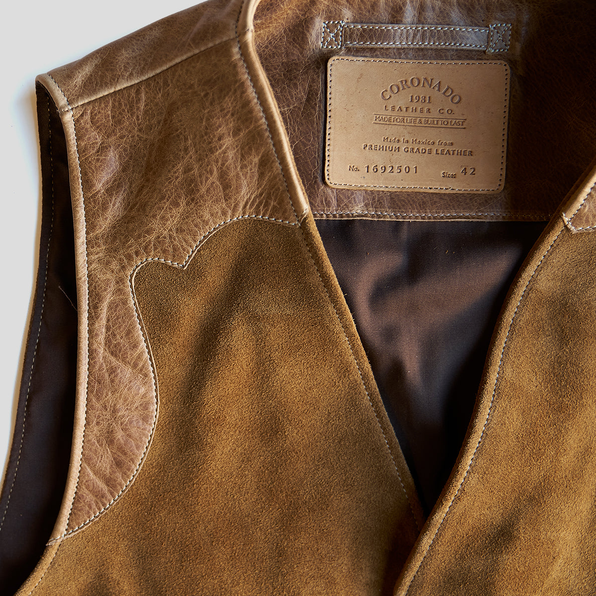 No.169 Garrison Vest | LE Suede Tan