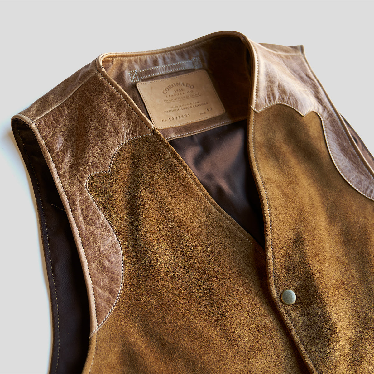 No.169 Garrison Vest | LE Suede Tan
