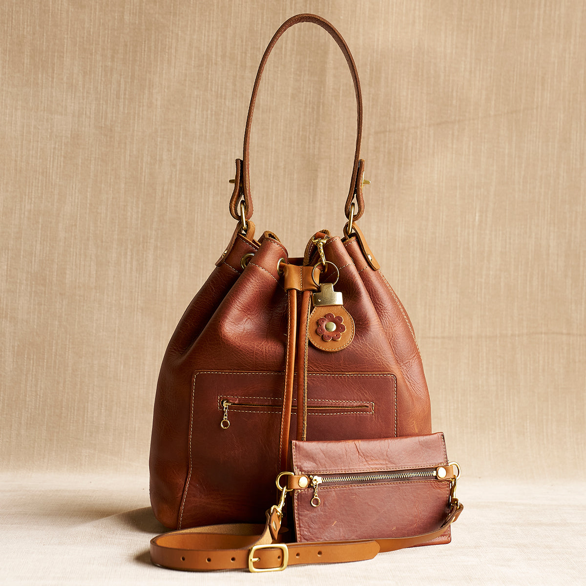 Jean Bucket Hobo | Saddle