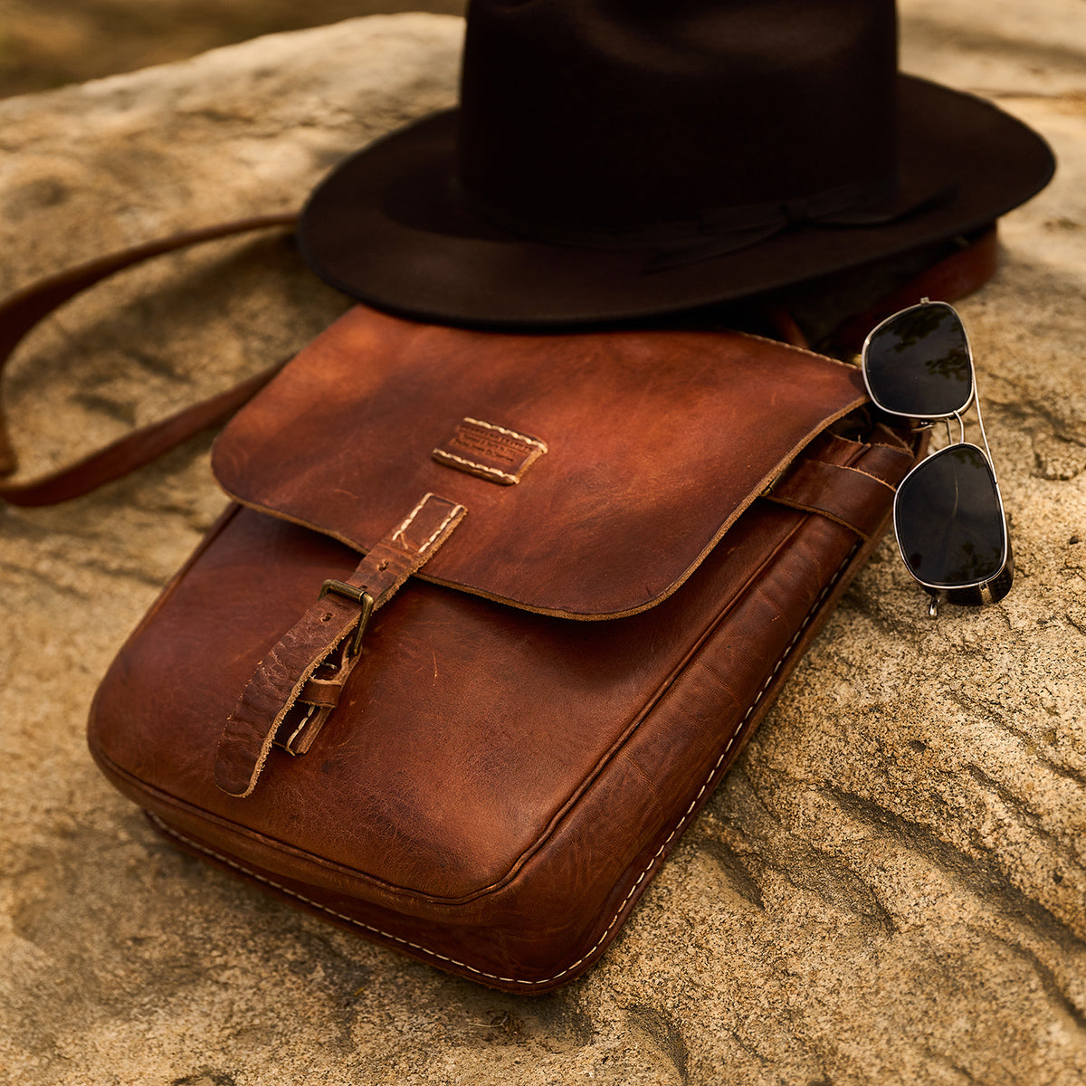 NO.212 Stone-Washed Swiss Saddle Bag