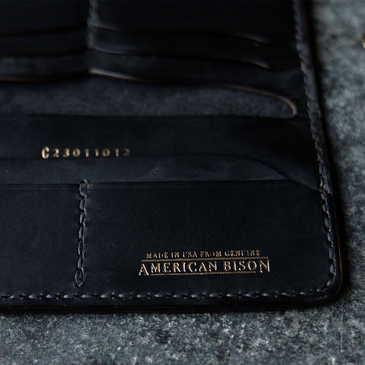 American Bison Long Wallet No. 9 | Black