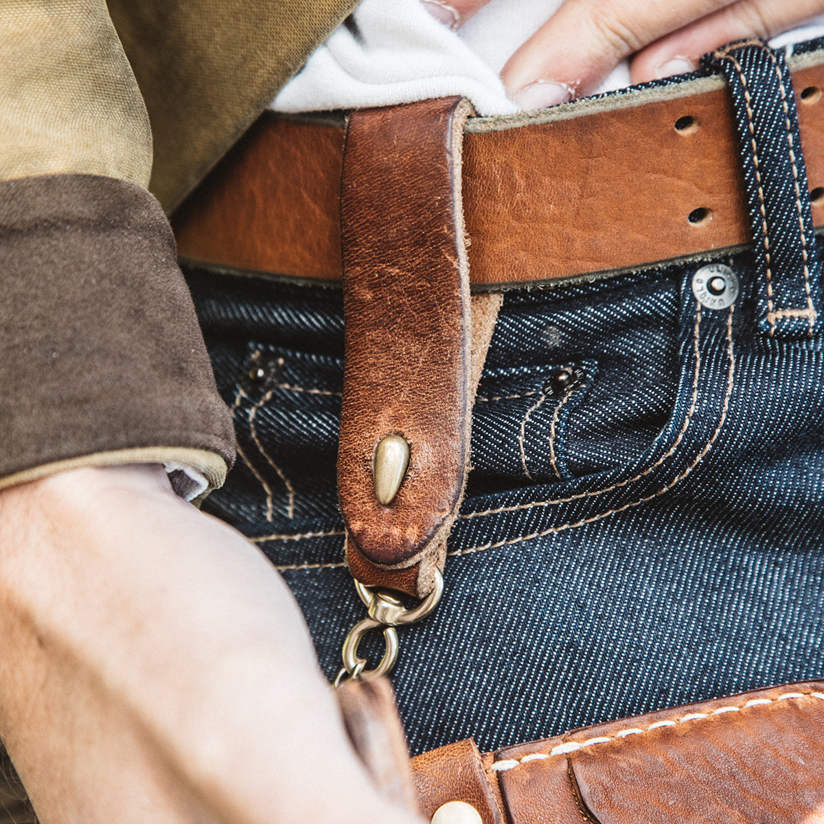 No.830 Long Vintage Stone-Washed Wallet | Indigo