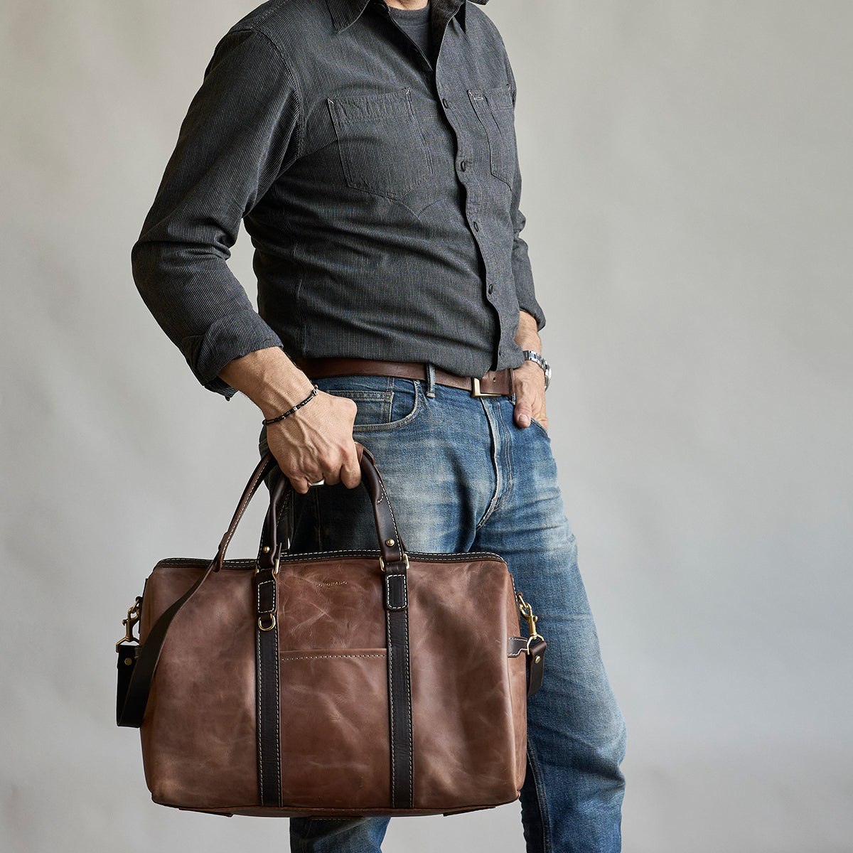 No.007 Duffel | Horsehide Natural