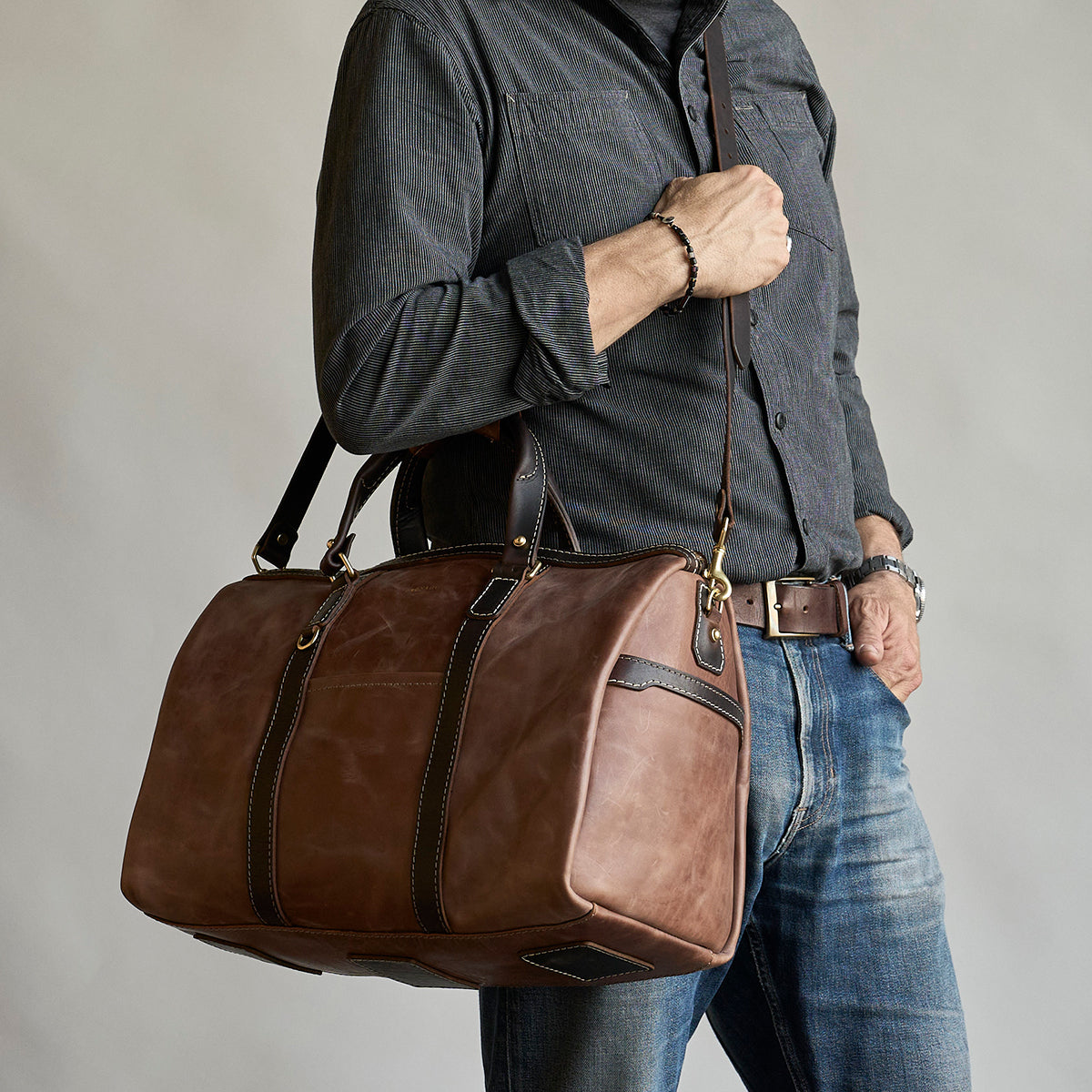 No.007 Duffel | Horsehide Natural