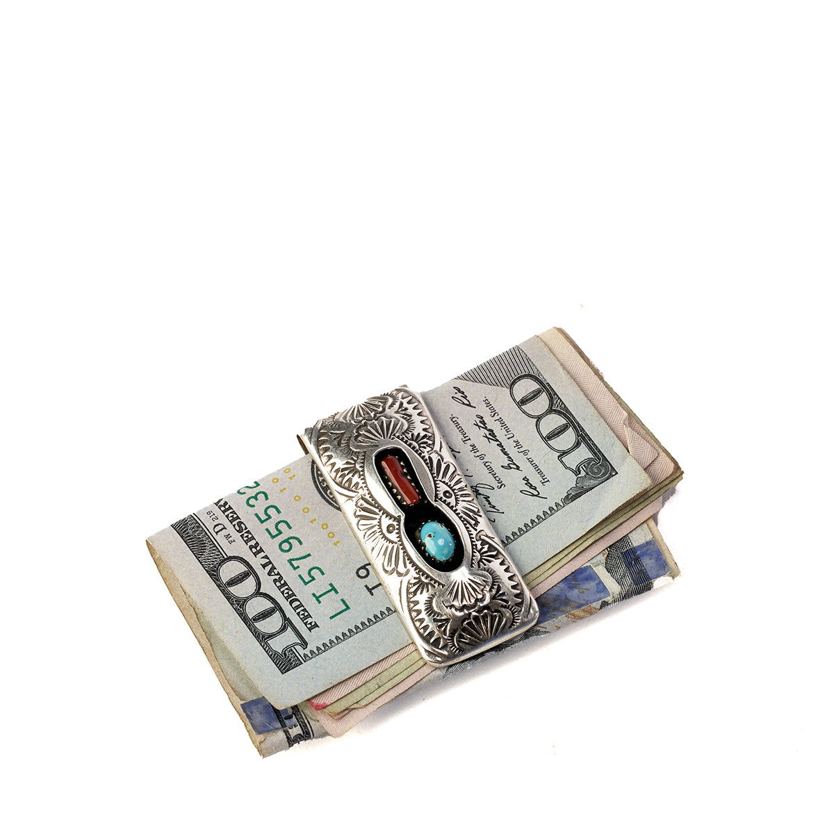 No.14 Heritage Silver Clip Wallet | Brown Bison