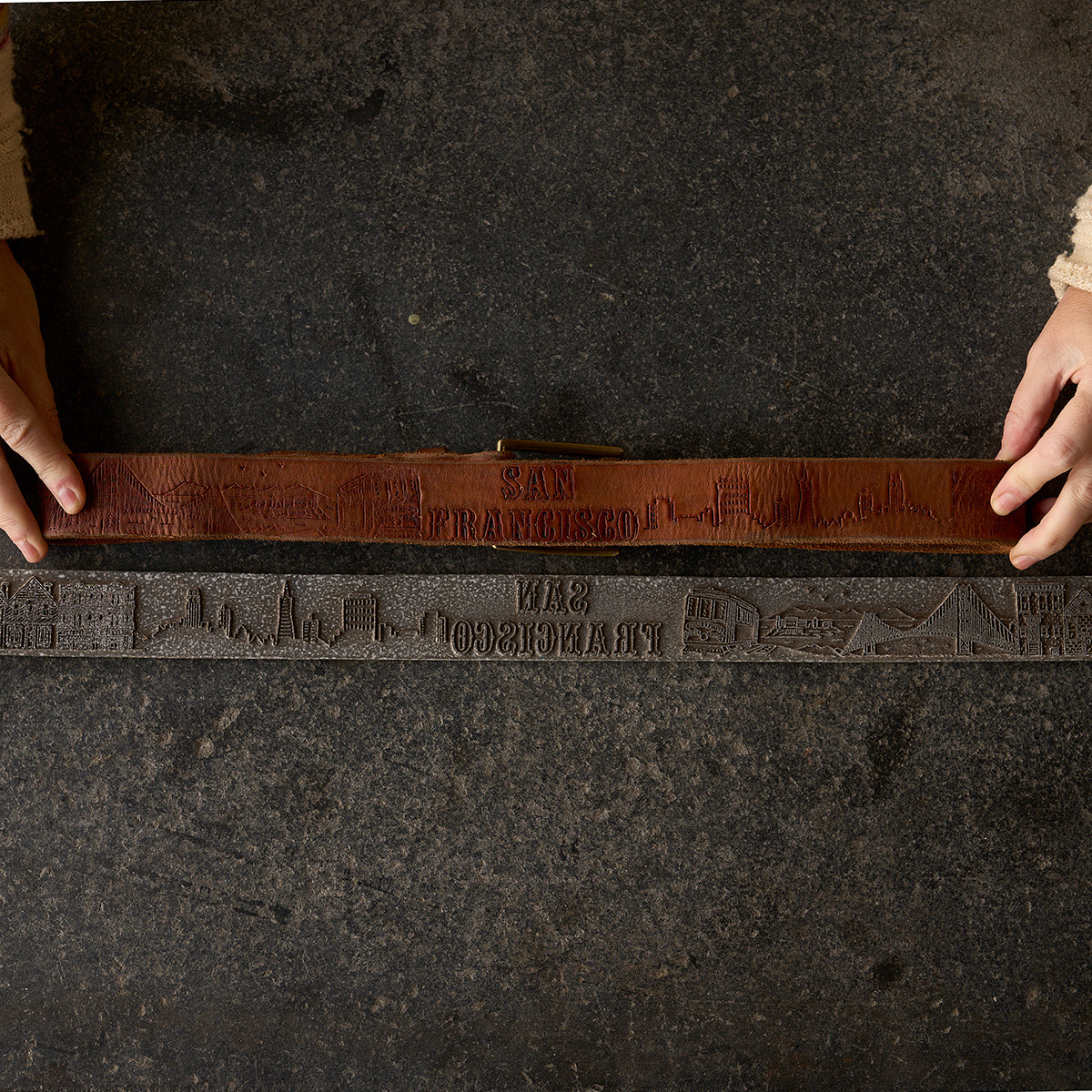 No.795 Vintage Embossed Belt | San Francisco