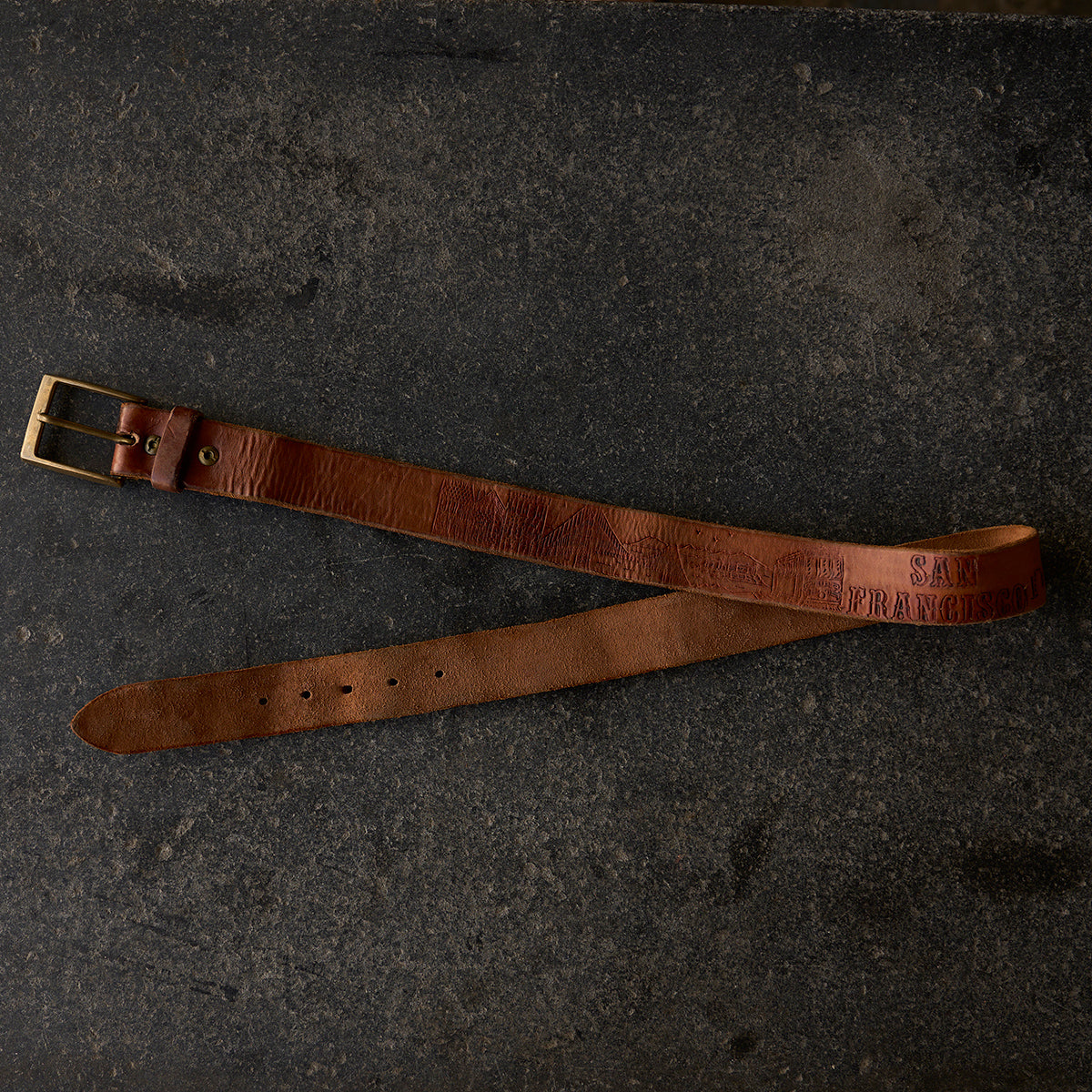No.795 Vintage Embossed Belt | San Francisco