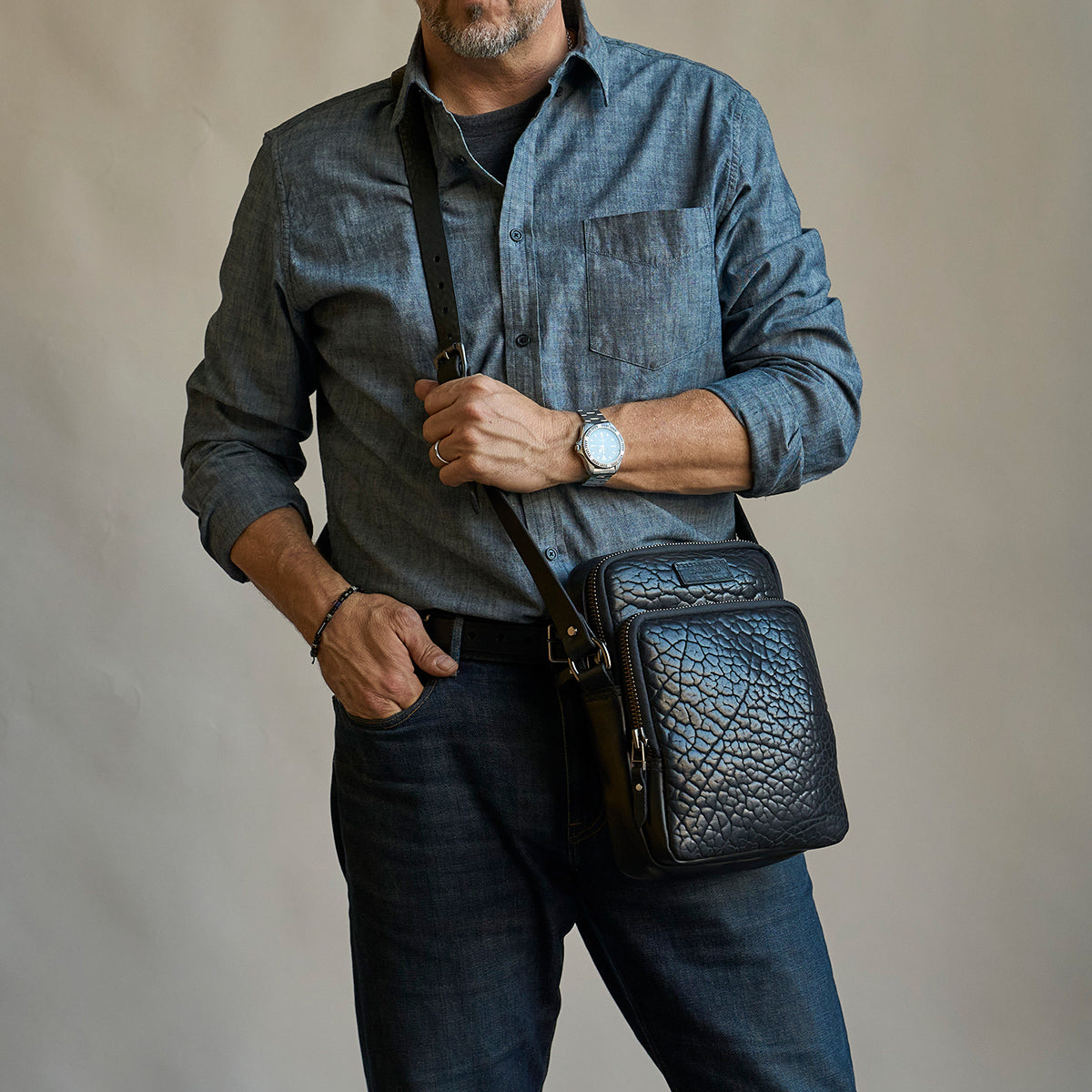 Men's Jackson Crossbody No.172 (Black)