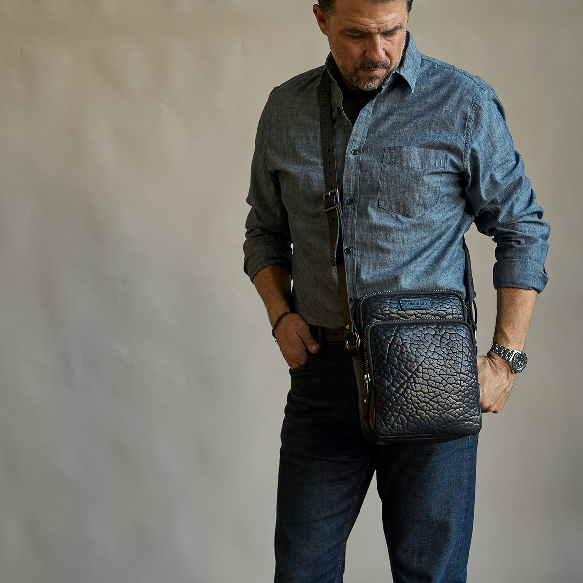 Men's Jackson Crossbody No.172 (Black)