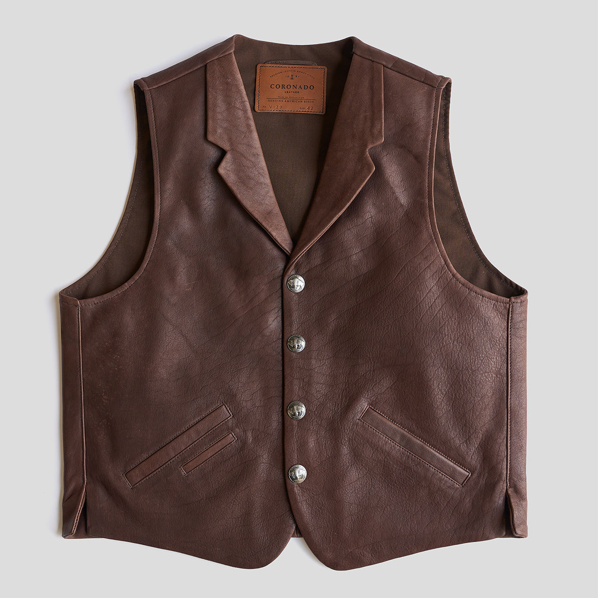 The Lapel Vest Bison Brown - Main Image