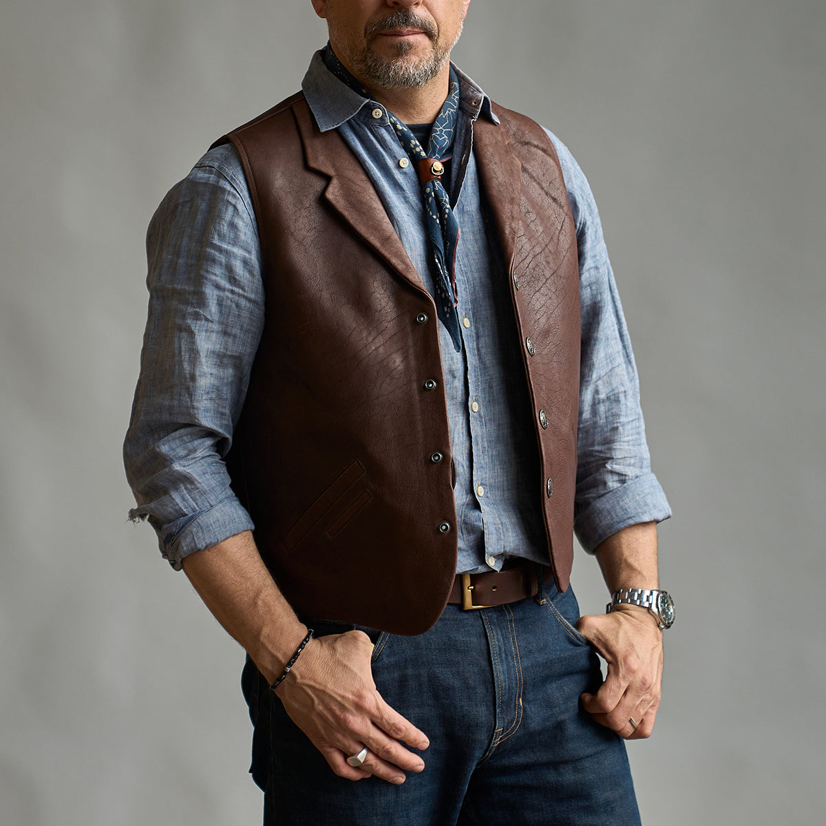 The No.29 Lapel Vest | Bison Brown