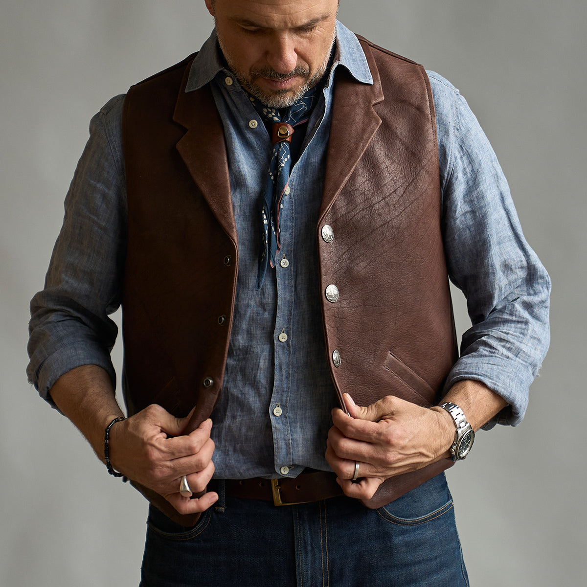The No.29 Lapel Vest | Bison Brown