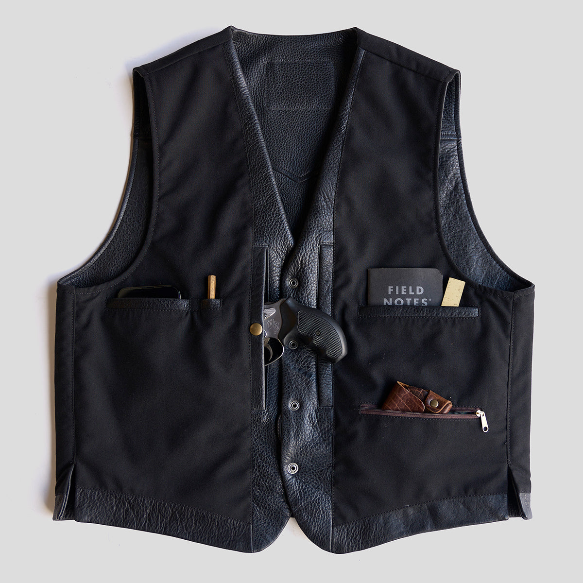 The No.29 Lapel Vest | Bison Black