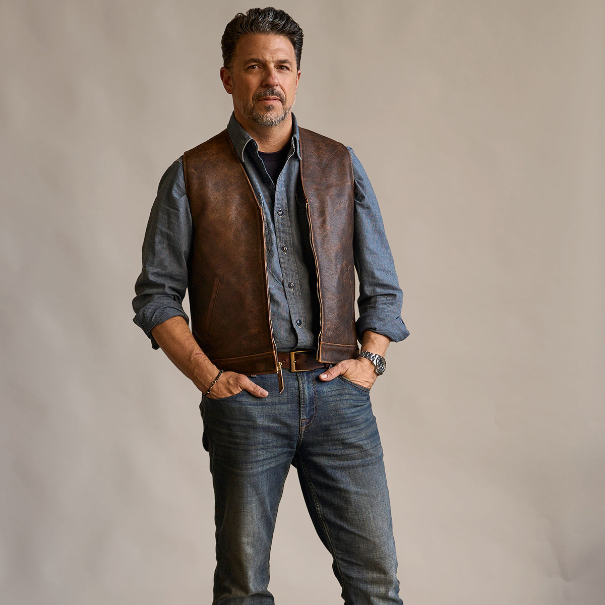 Indiana Vintage Zip Vest No.745