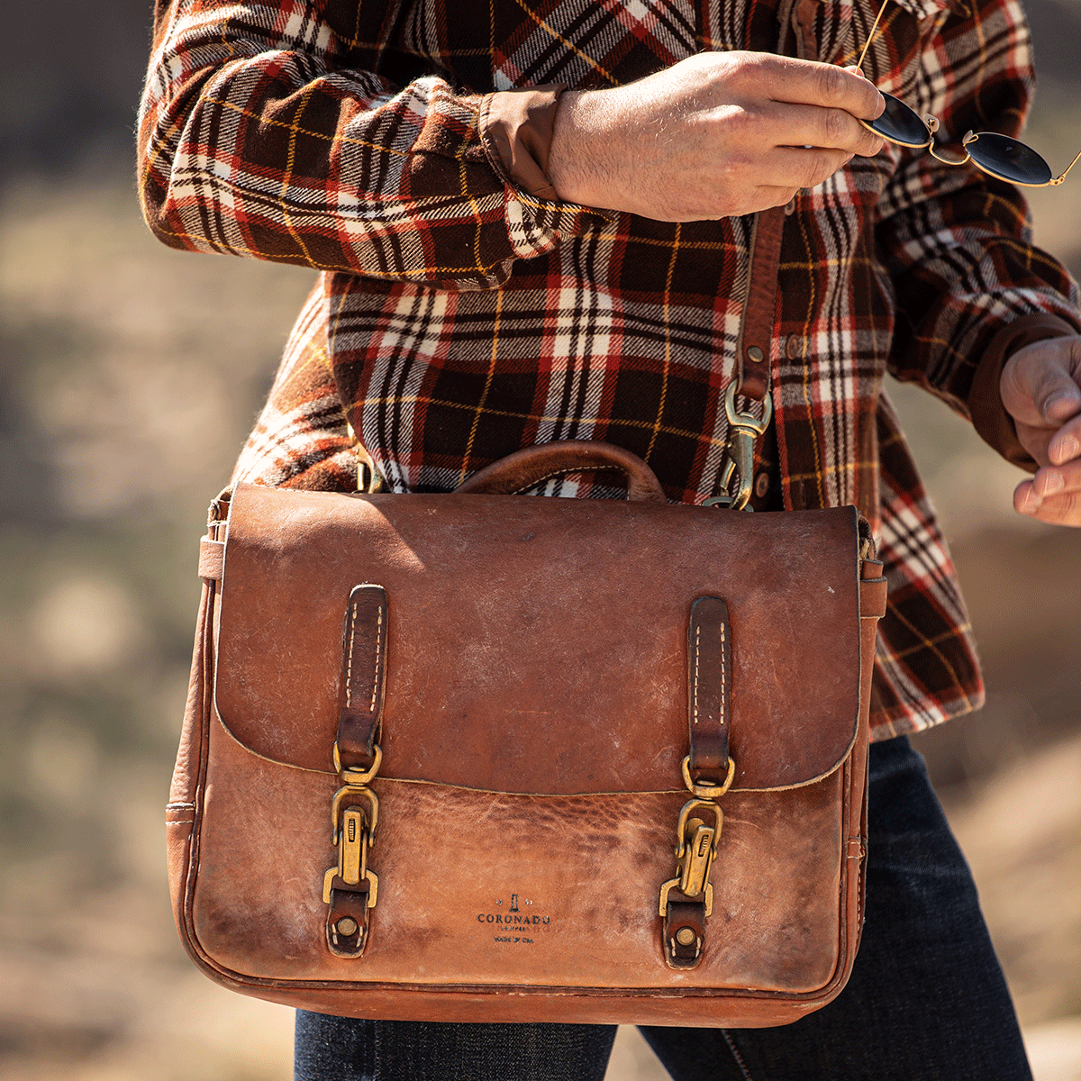 NO.130 Vintage Stone Washed Mailbag