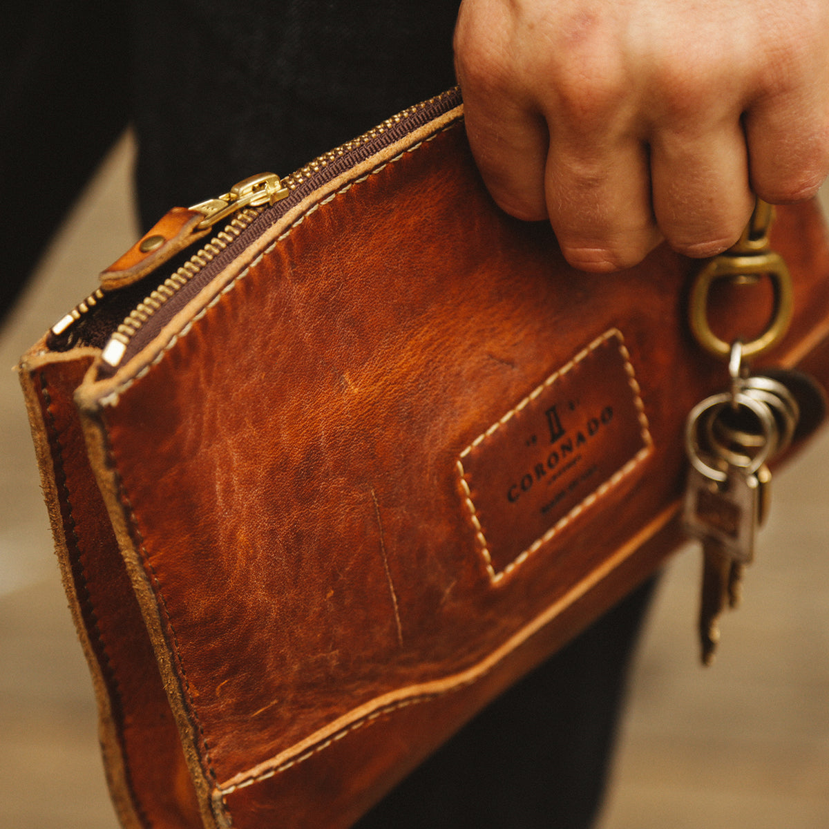 No.194 Utility Pouch | Stone-Washed Natural