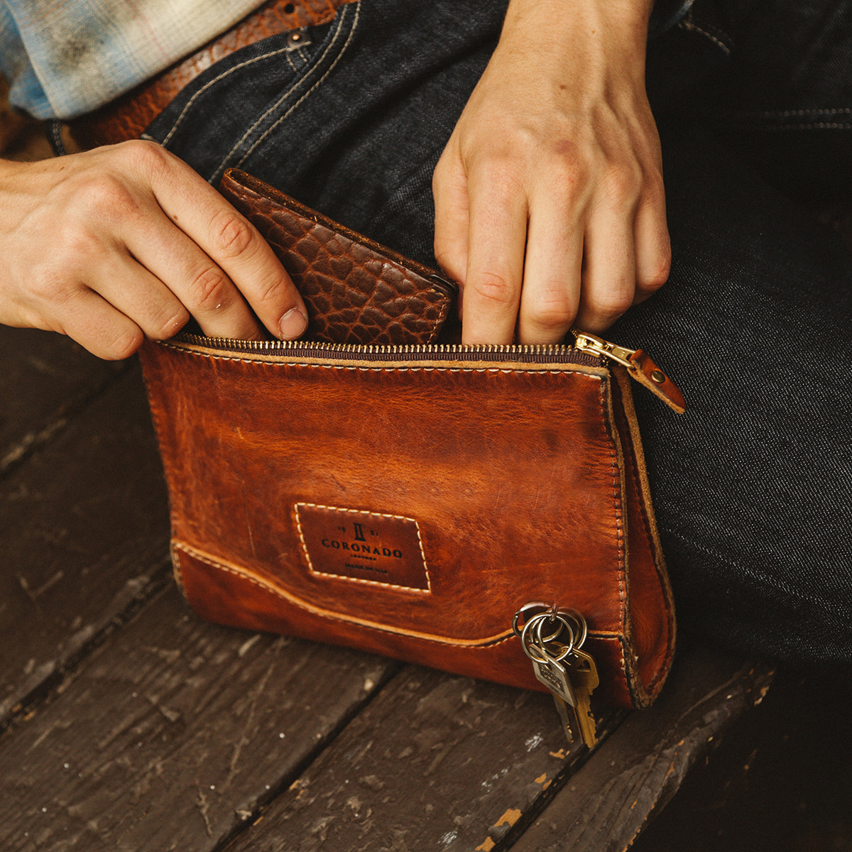 No.194 Utility Pouch | Stone-Washed Natural