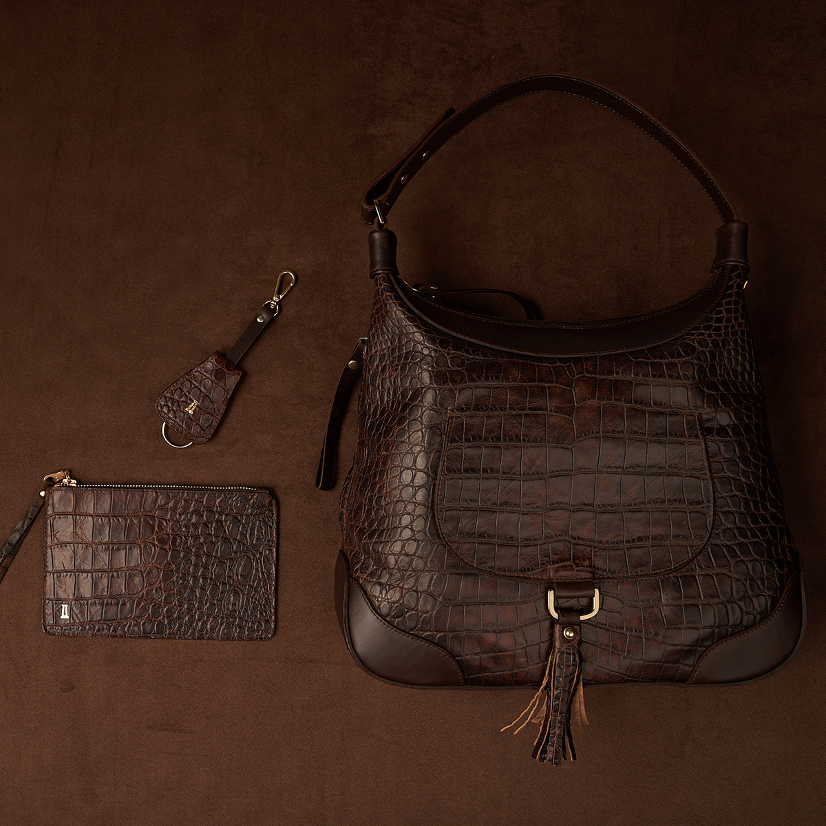 Croc-Embossed Wristlet (LE)
