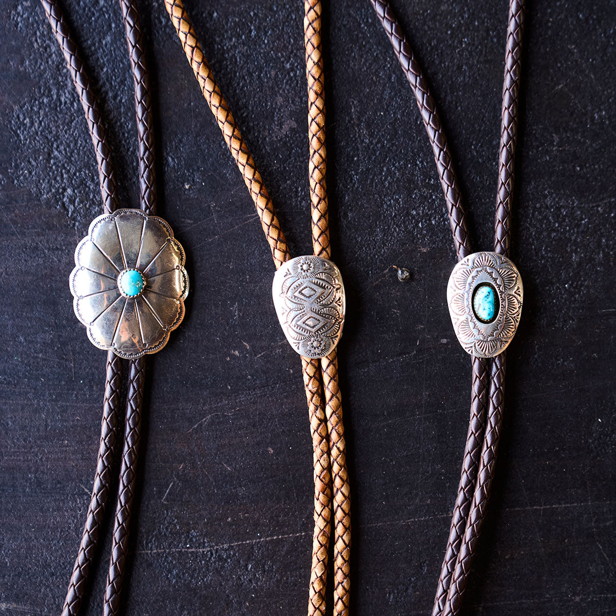 No.11 Braided Leather Bolo Tie | Sterling Silver