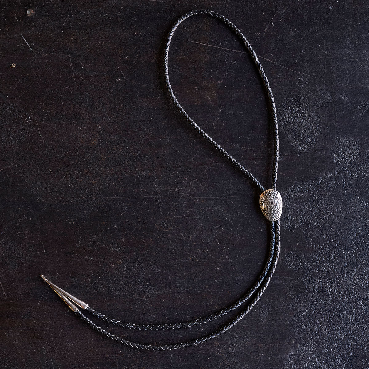 No.11 Braided Leather Bolo Tie | Sterling Silver