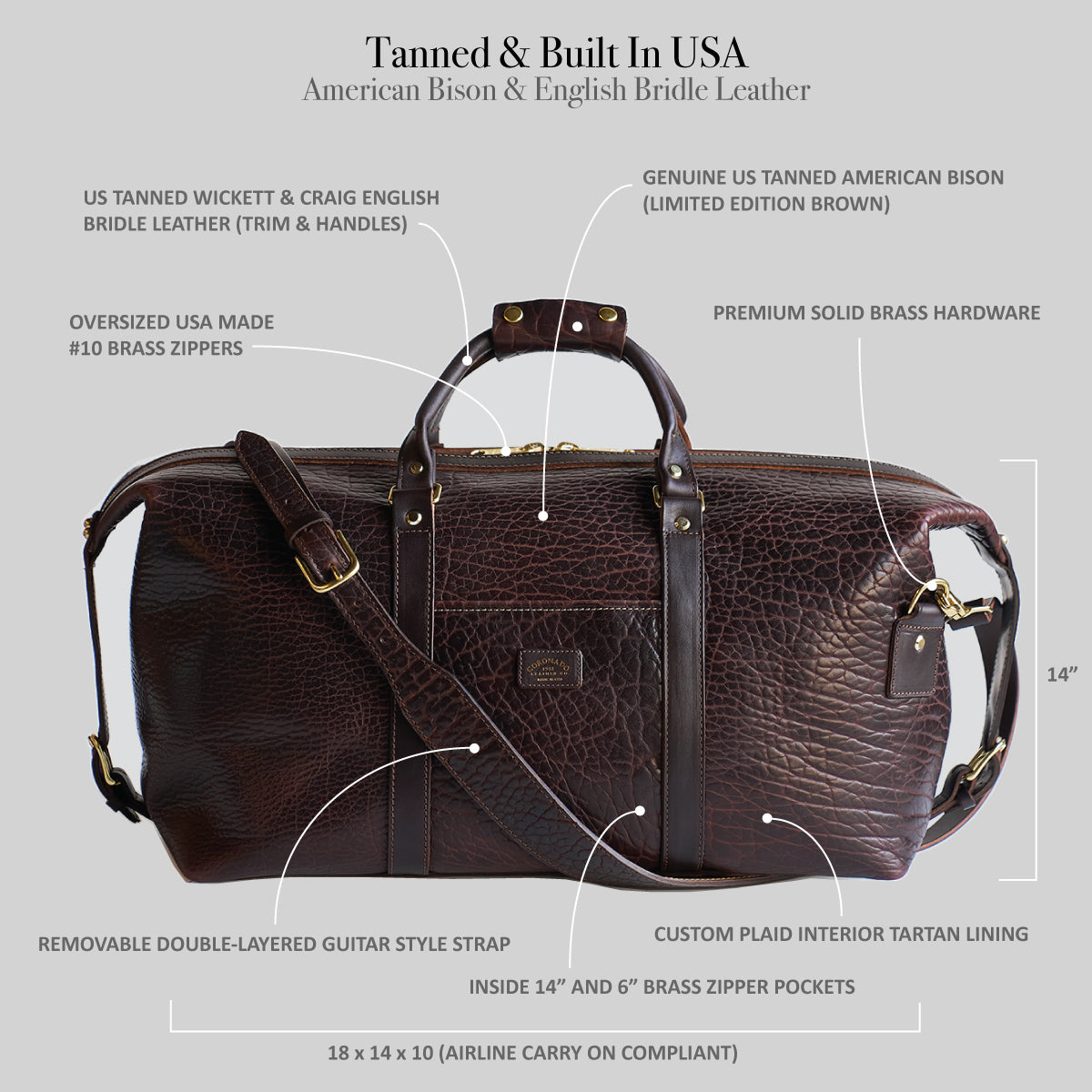 No.105 Duffel | Bison & Bridle Brown LE