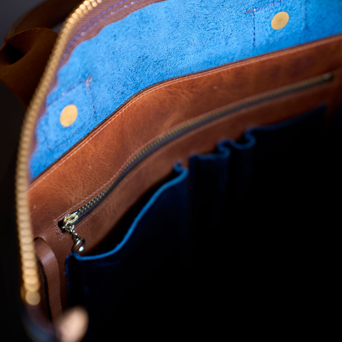 No.160 Primo Tote | Horween® Indigo & Tan