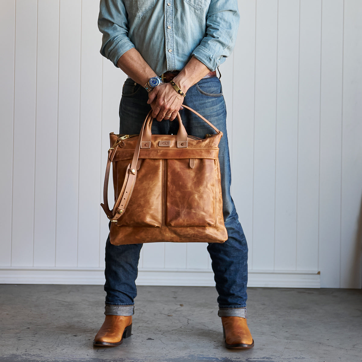 No.160 Primo Tote | Horween® Horsehide Natural (x10)