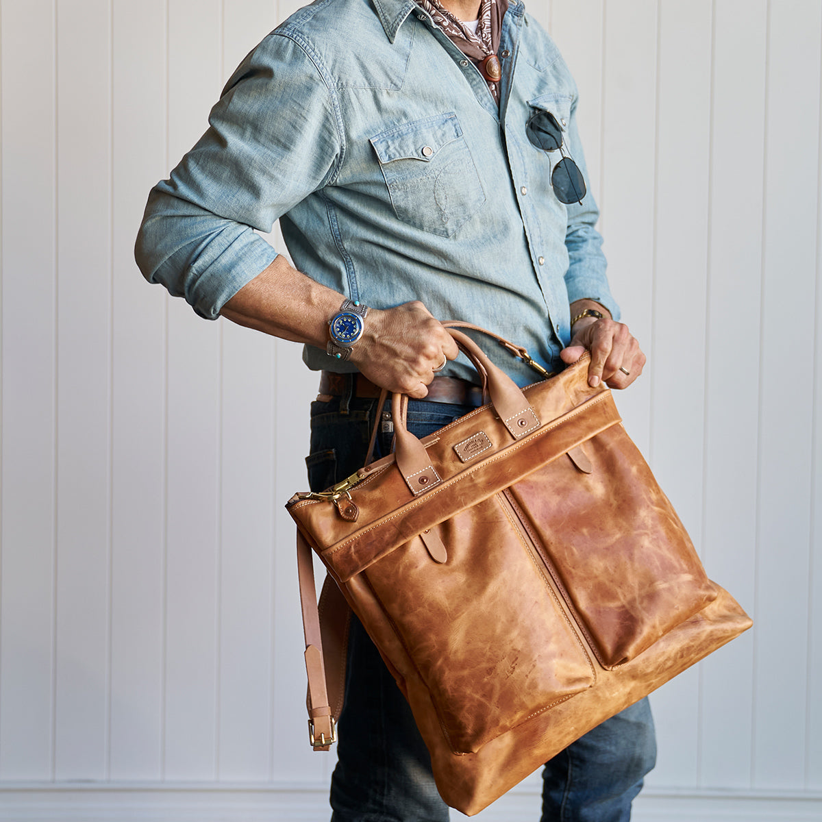 No.160 Primo Tote | Horween® Horsehide Natural (x10)