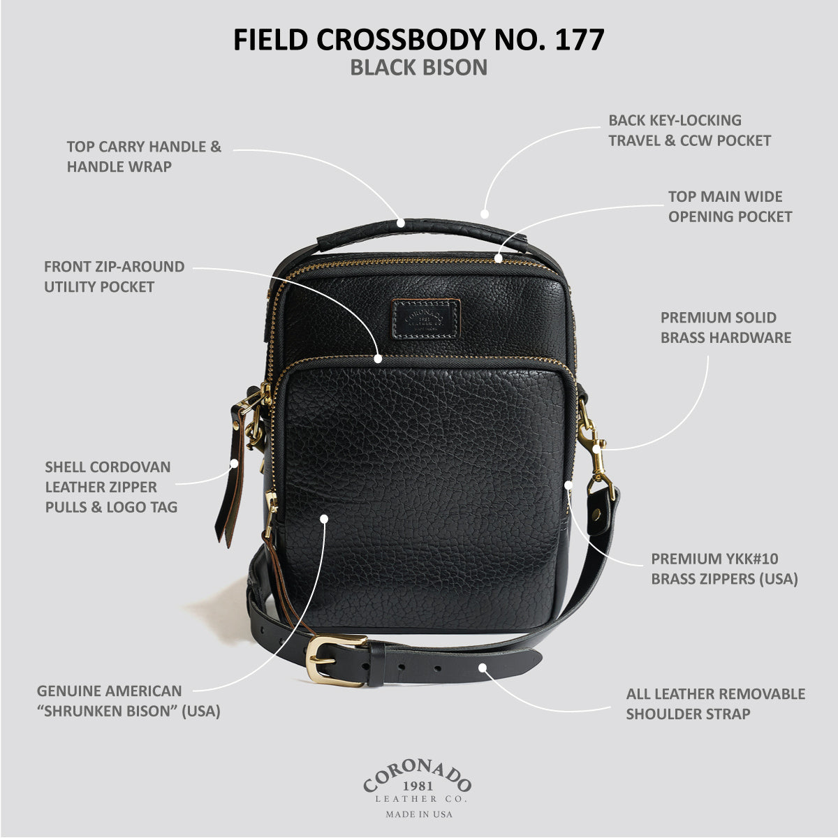 Field Crossbody No.177 | Bison Black
