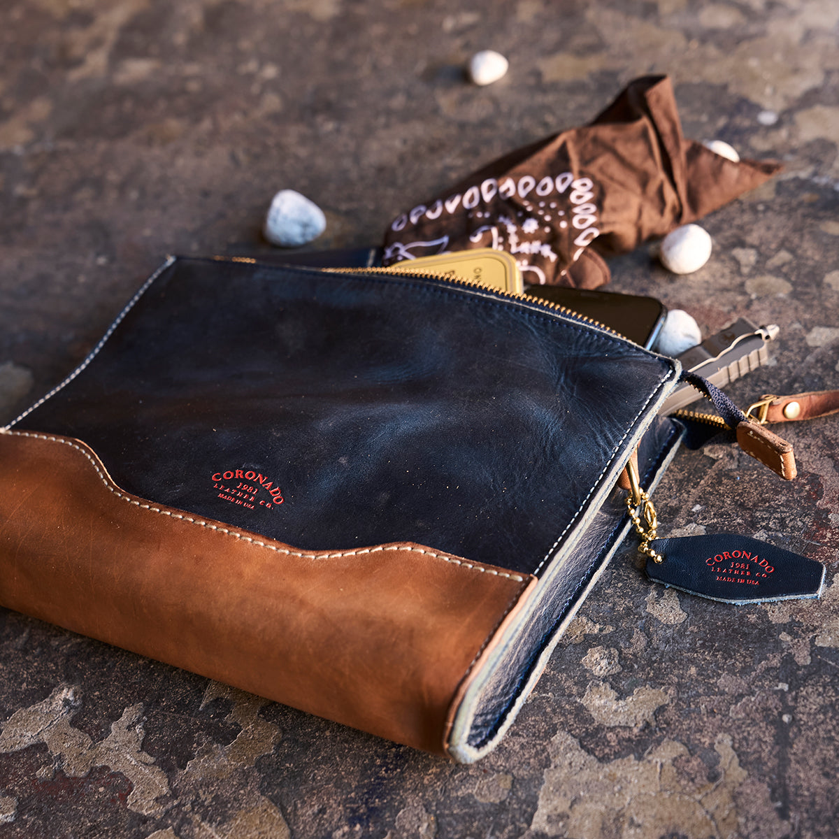 No.194 Utility Pouch | Stone-Washed Indigo