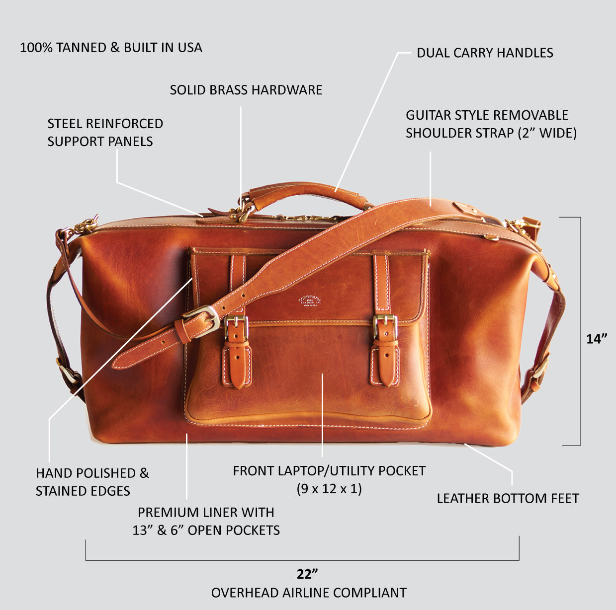 No.207 CEO Duffel | Americana Chestnut