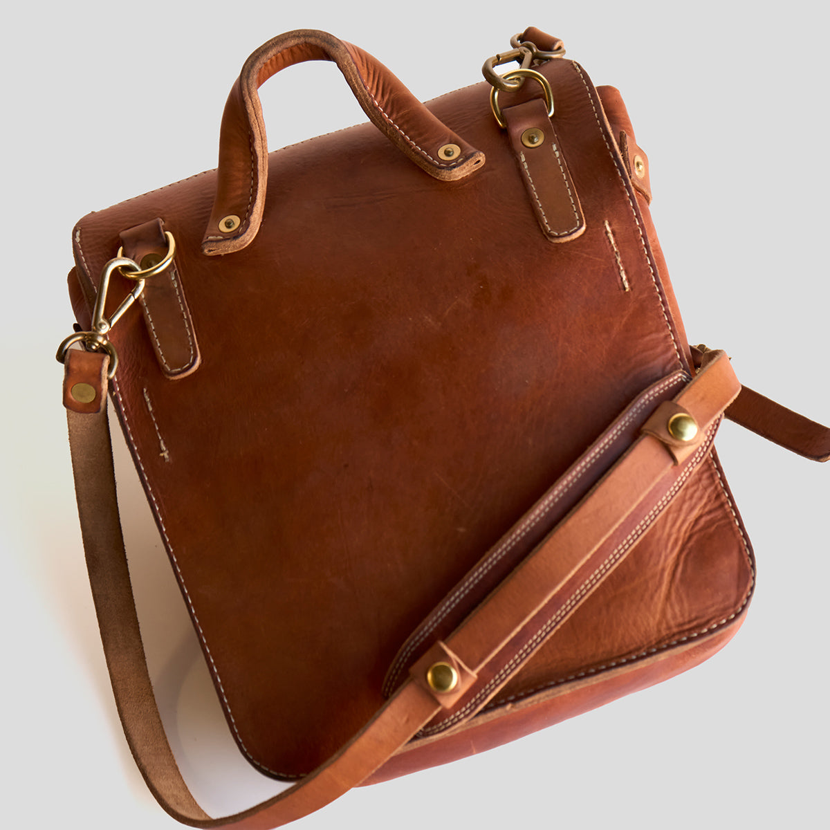 NO.212 Stone-Washed Swiss Saddle Bag