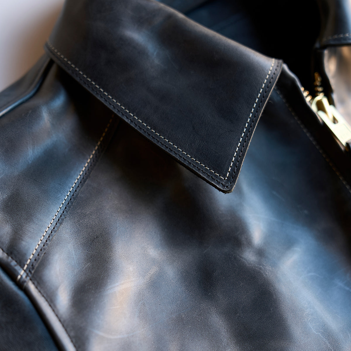 No.65 Vintage Horsehide Jacket | Marbled Charcoal