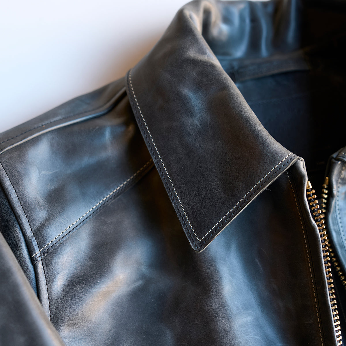 No.65 Vintage Horsehide Jacket | Marbled Charcoal