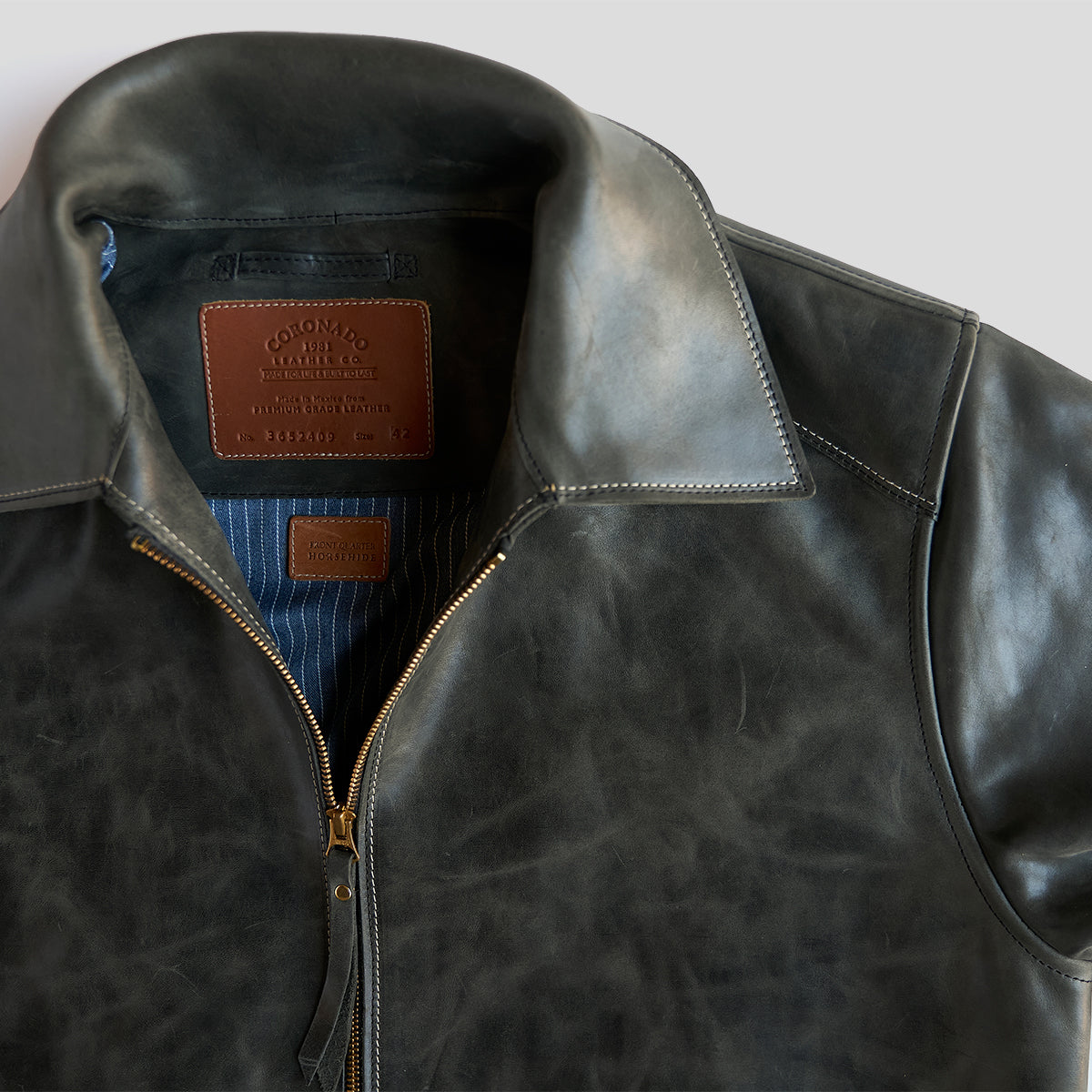 Horween Horsehide Jacket No. 65 | Charcoal