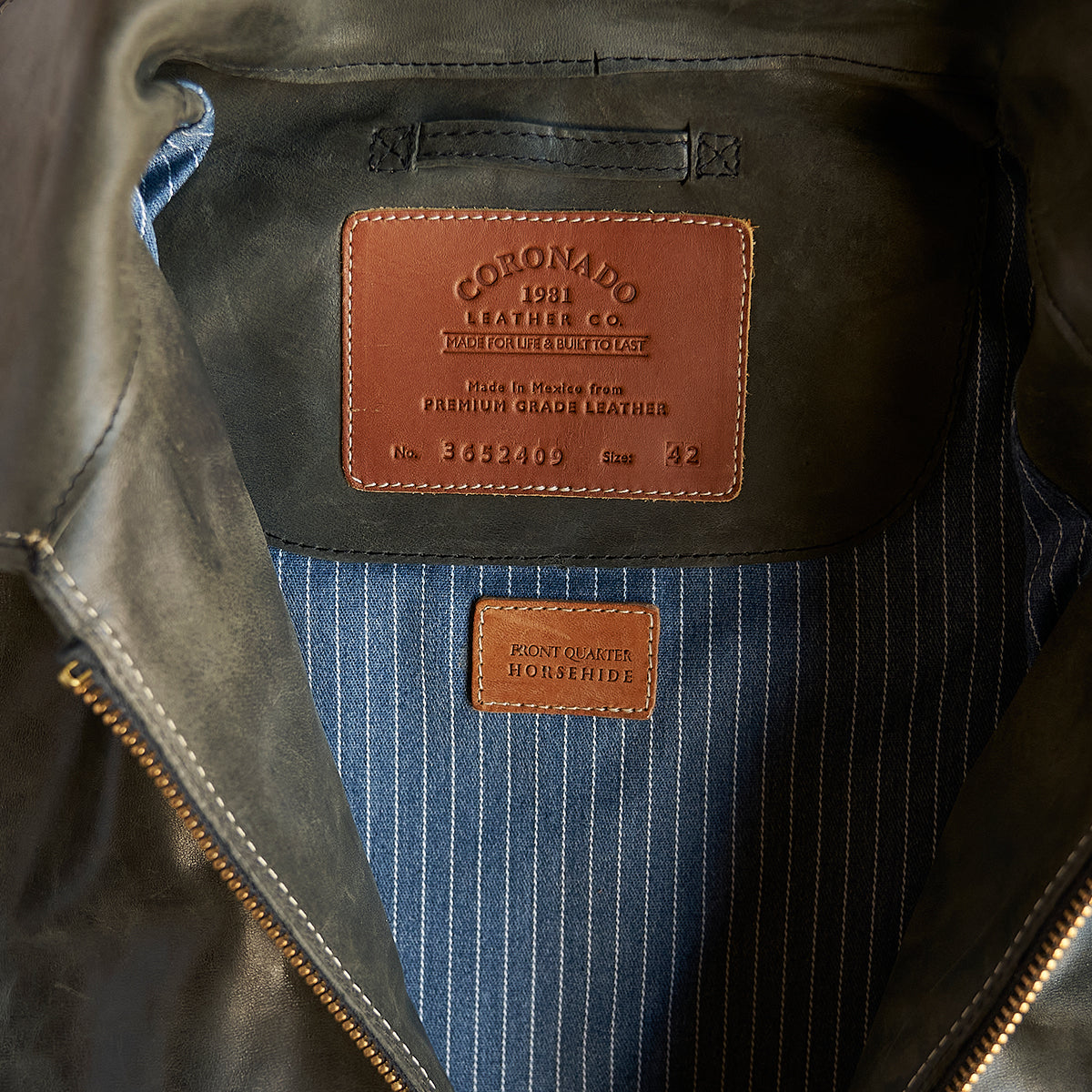 Horween Horsehide Jacket No. 65 | Charcoal