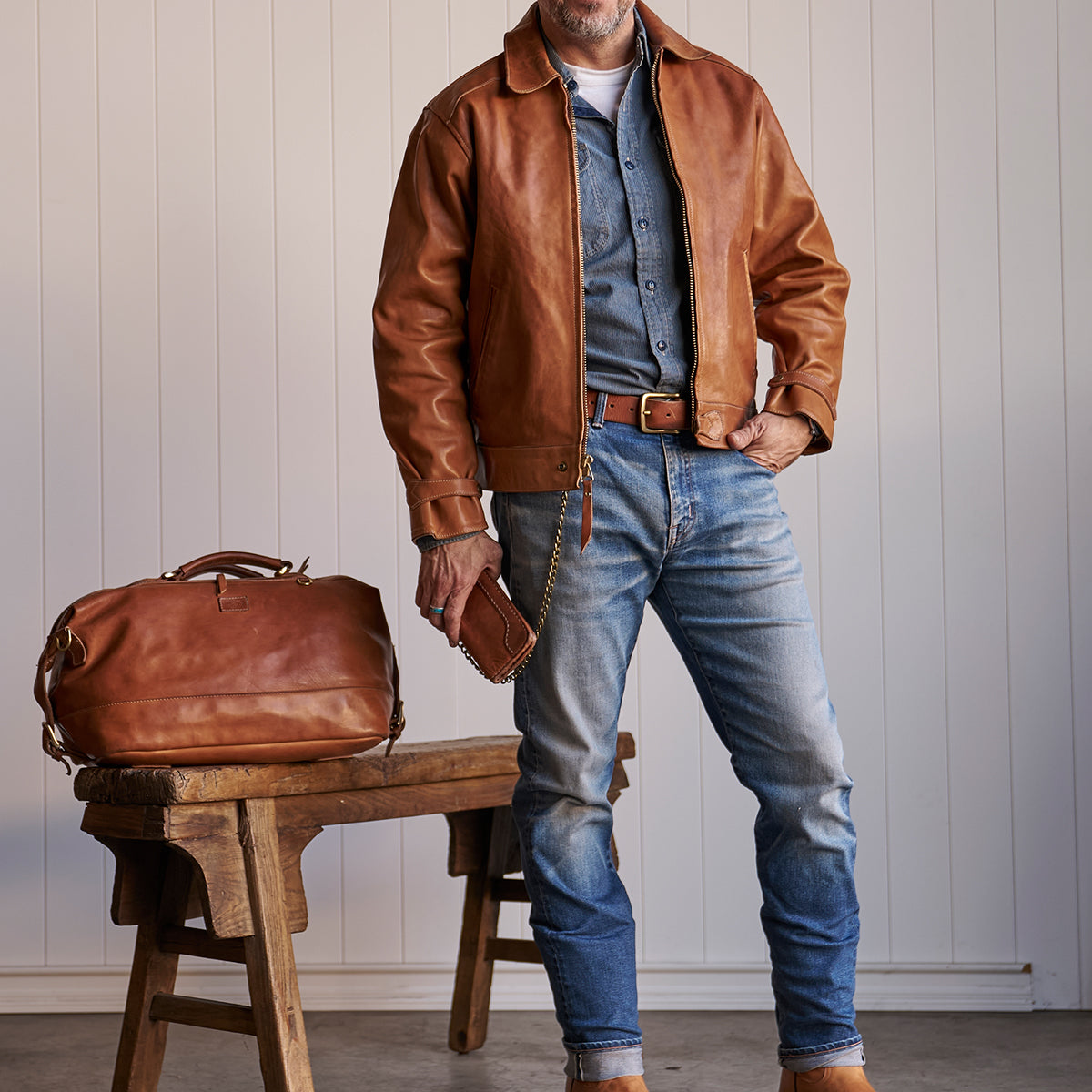 No.69 Union Jacket | Stone-Washed Horween® DHF Horsehide