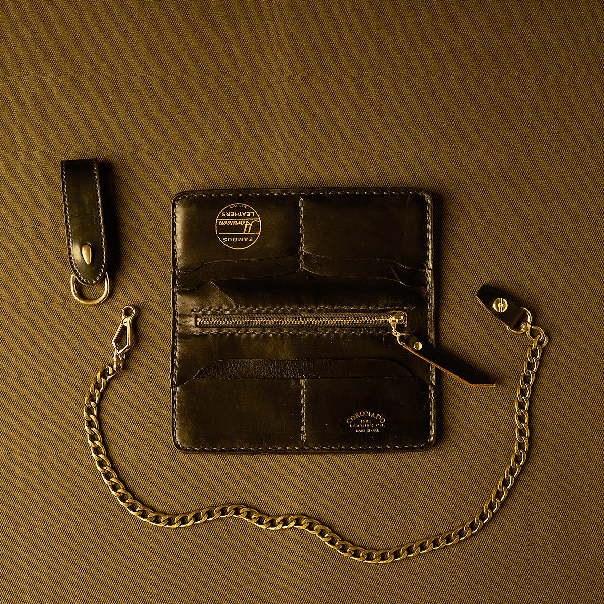 Garrison Shell & Horse Long Wallet | Black